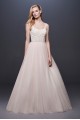 Lace and Tulle Ball Gown Wedding Dress with Ribbon  Collection NTWG3905