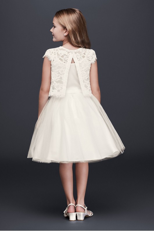 Lace and Tulle Two-Piece Flower Girl Dress US Angels LF0693DB