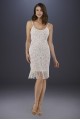 Lara Demi Beaded Short Fringe Hem Wedding Dress Lara 51040