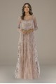 Lara Evette Lace A-Line Long Sleeve Gown Lara 29677