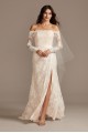 Large Floral Lace Long Sleeve Wedding Dress Melissa Sweet MS161225