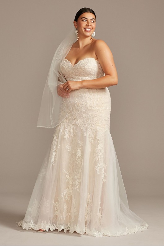 Layered Lace Plus Size Mermaid Wedding Dress  Collection 9WG3988