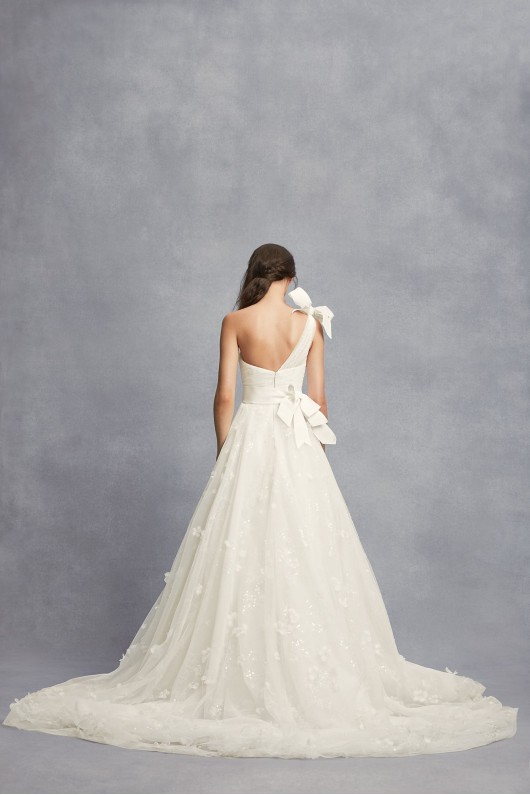 Layered Tulle One-Shoulder A-Line Wedding Dress VW351432