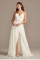 Leaf Pattern Lace A-Line Petite Wedding Dress Melissa Sweet 7MS251220
