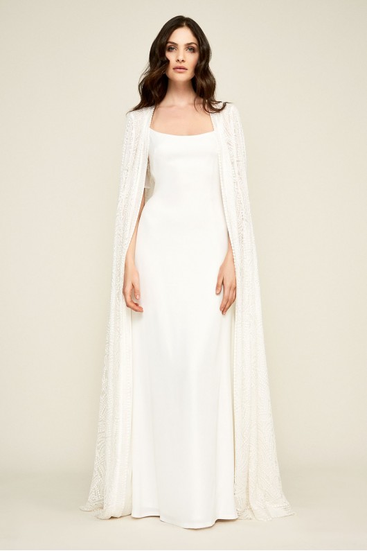 Libby Crepe Slip Wedding Dress Tadashi Shoji ALG17042LBH