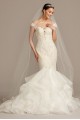 Linear Beaded Applique Mermaid Wedding Dress  CWG849
