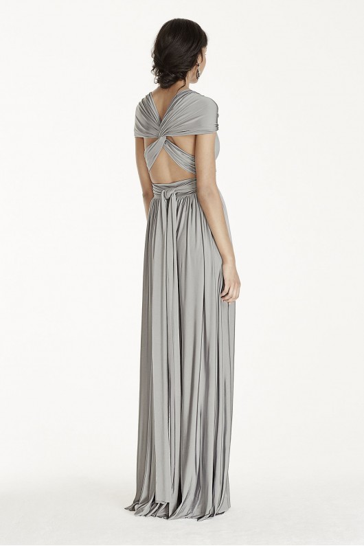 Long Jersey Style-Your-Way 2 Tie Bridesmaid Dress  W10502