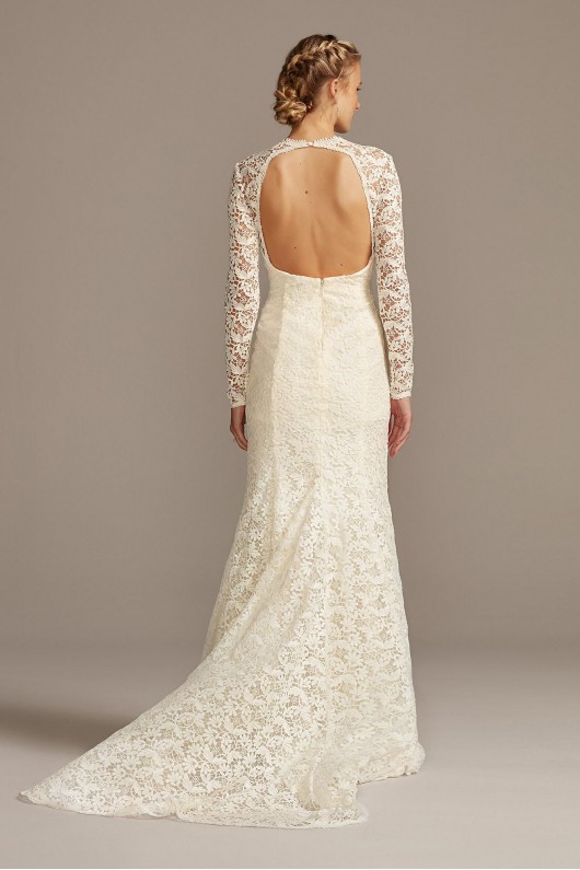 Long Sleeve Illusion Venice Lace Wedding Dress Melissa Sweet MS251217