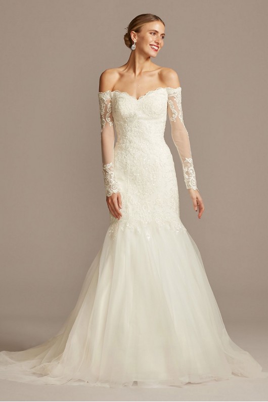 Long Sleeve Off-the-Shoulder Trumpet Wedding Dress  Collection WG3943