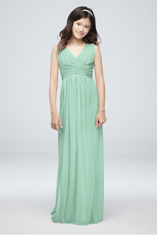 Long Sleeveless Dress with Ruched Waist  JB5728