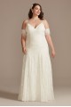 Low Back Plus Size Wedding Dress with Fringe Swags DB Studio 9WG4024