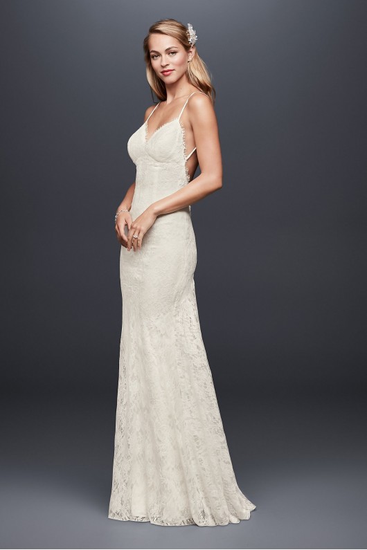 Low- Back Soft Lace Wedding Dress Galina 4XLNTWG3827