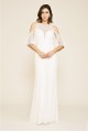 Luz Embroidered Cold Shoulder Sheath Wedding Dress Tadashi Shoji BBO18048LBR