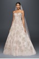 Metallic Lace Applique A-Line Wedding Dress  CWG767