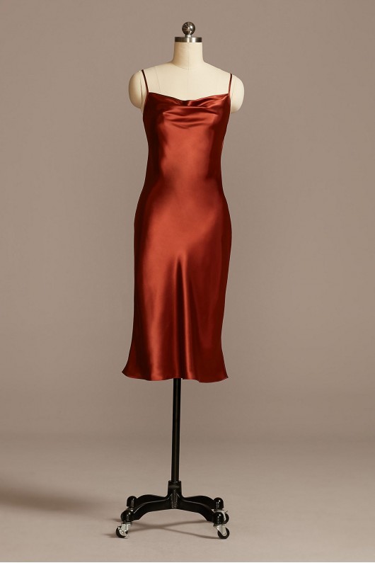 Midi Satin Slip Dress with Spaghetti Straps DB Studio DS270106