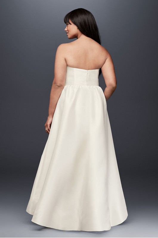 Mikado High-Low Plus Size Wedding Dress DB Studio 9SDWG0576