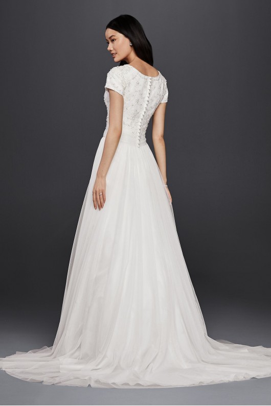 Modest Short Sleeve A-Line Wedding Dress  Collection SLWG3811