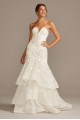 Notch-Neck Lace Corset Mermaid Wedding Dress  CWG846