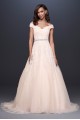 Off-the-Shoulder Applique Petite Wedding Dress  Collection 7WG3940
