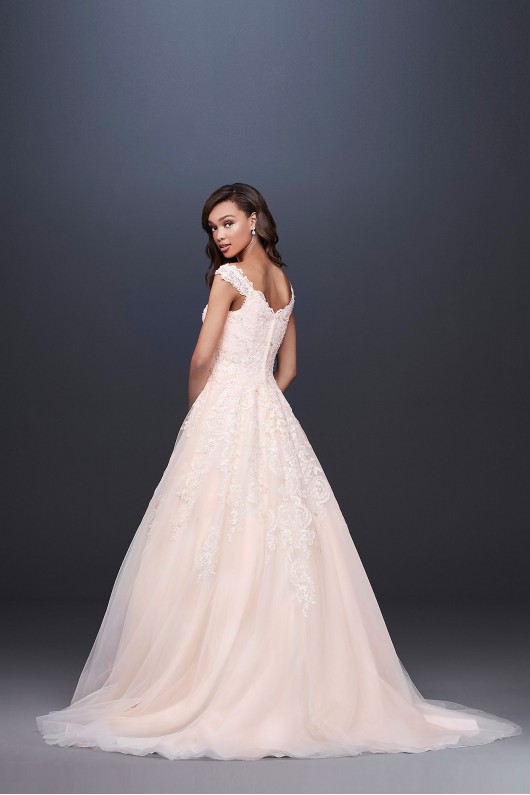 Off-the-Shoulder Applique Petite Wedding Dress  Collection 7WG3940