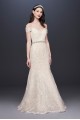 Off-the-Shoulder Beaded Lace Petite Wedding Dress  7CWG808