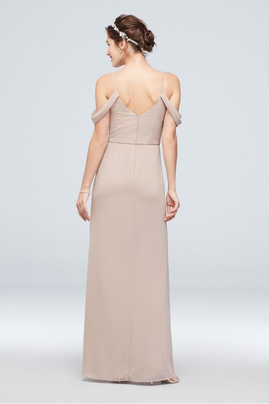 Off-the-Shoulder Bridesmaid Dress with Cascade  F20010