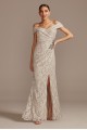 Off the Shoulder Lace Gown with Embellished Detail Alex Evenings 81122267