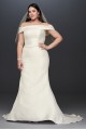 Off-the-Shoulder Mikado Plus Size Wedding Dress  Collection 9WG3880