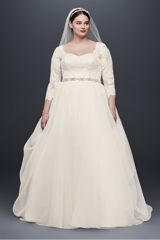  Plus Size Beaded Lace Wedding Dress  4XL8CWG731