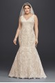  Plus Size Lace Trumpet Wedding Dress  8CWG747