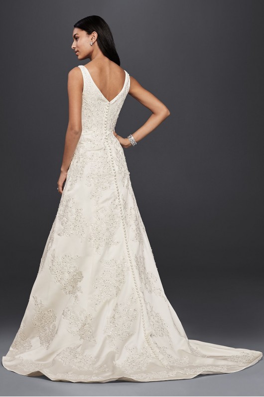  V-Neck Lace A-Line Wedding Dress  CWG746