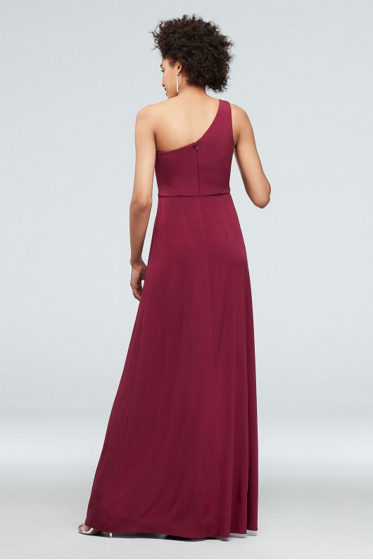 One-Shoulder Jersey Dress with Knot Waist DB Studio DS270007