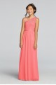 One Shoulder Mesh Long Lace Bodice Dress  JB9014