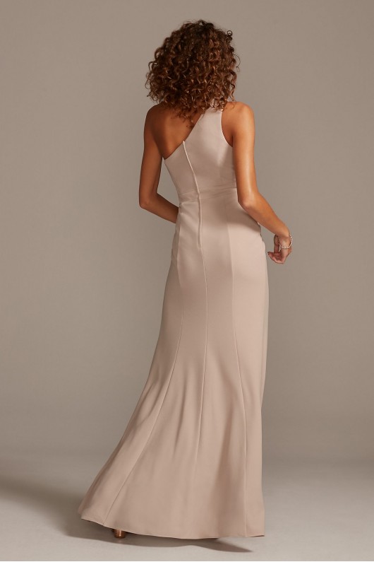One-Shoulder Stretch Crepe Bridesmaid Dress  F20107