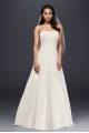 Petite Chiffon Wedding Dress with Beaded Lace  Collection 7NTV9743
