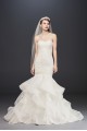 Petite Long Scroll Lace Trumpet Wedding Dress  7XTCWG769
