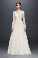 Petite Long Sleeve Wedding Dress With Low Back  Collection 7WG3831