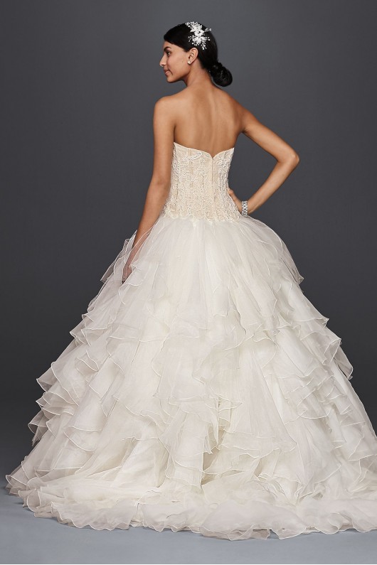 Petite Organza Ruffle Skirt Wedding Dress  7CWG568