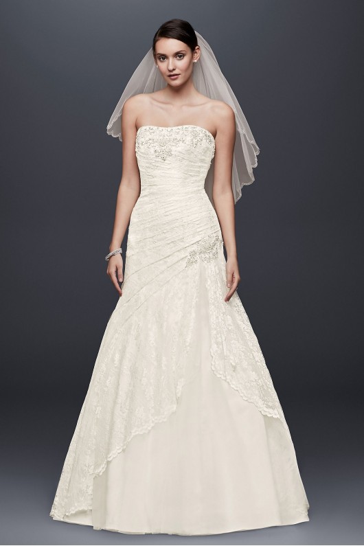 Petite Side Split Wedding Dress with All Over Lace  Collection 7NTYP3344
