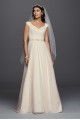 Petite Tulle A-line Wedding Dress and Beaded Sash  Collection 7WG3787