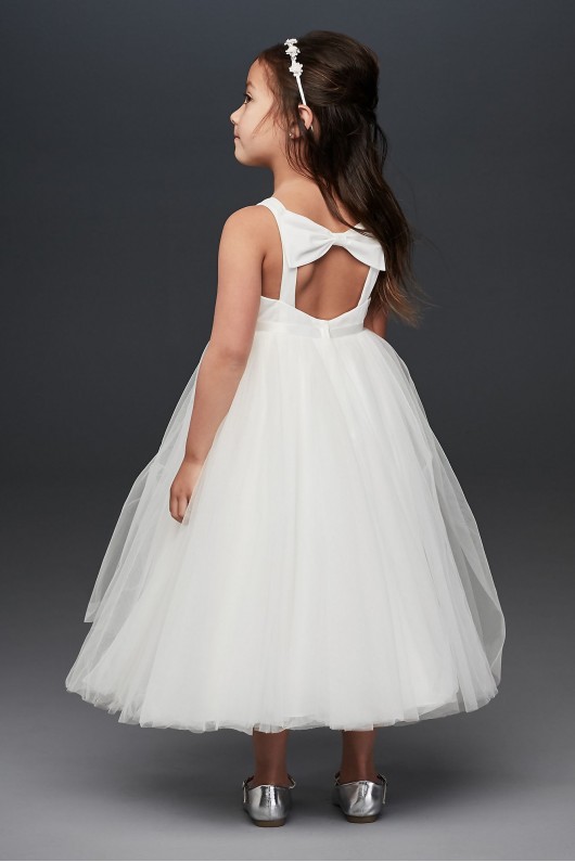 Pleated Ball Gown Flower Girl Dress with Back Bow  CR1403