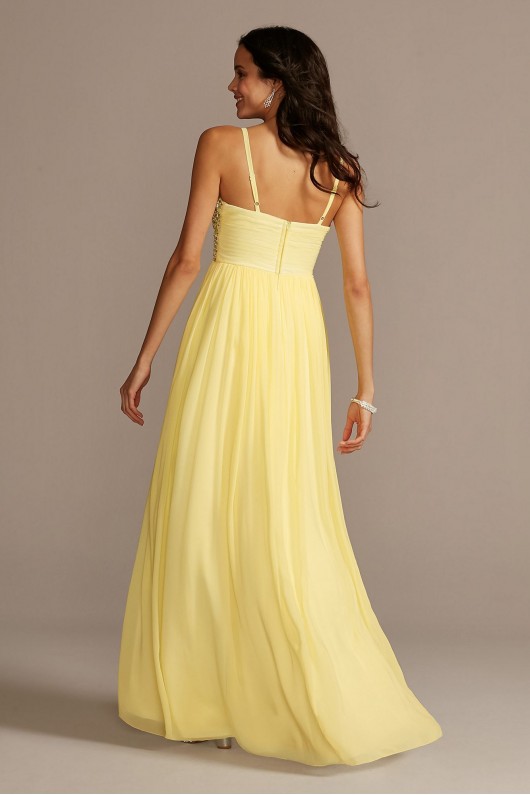 Plunging Chiffon Gown with Embellished Bodice Speechless X36835CA7