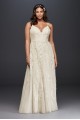 Plus Size A-Line Wedding Dress with Double Straps Melissa Sweet 8NTMS251177