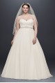 Plus Size Strapless Sweetheart Tulle Wedding Dress  Collection 9WG3802
