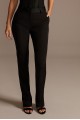 Relaxed Leg Suit Pants with Satin Waistband  WG4002