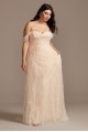 Removable Sleeves Plus Size Floral Wedding Dress Melissa Sweet 8MS251234