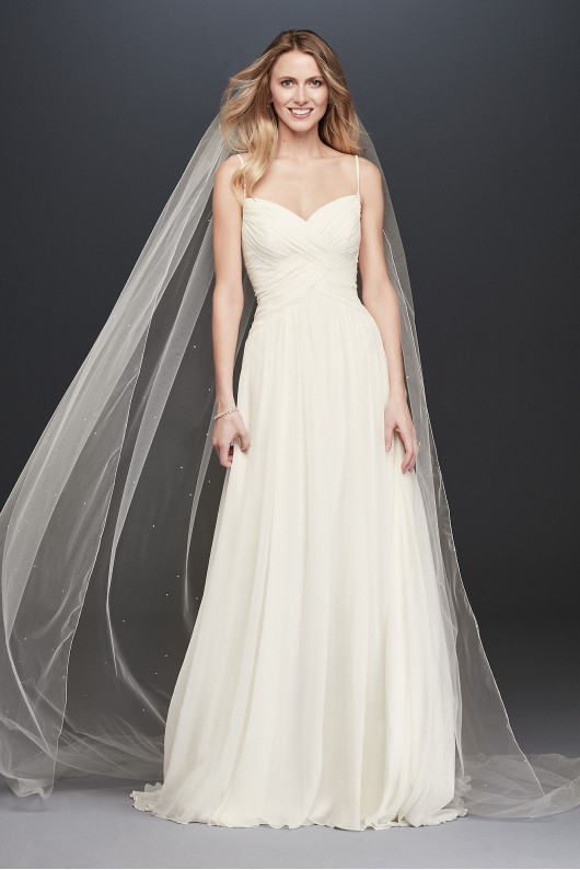 Ruched Bodice Chiffon A-Line Wedding Dress  Collection WG3856