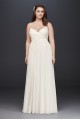 Ruched Bodice Chiffon Plus Size Wedding Dress  Collection 9WG3856