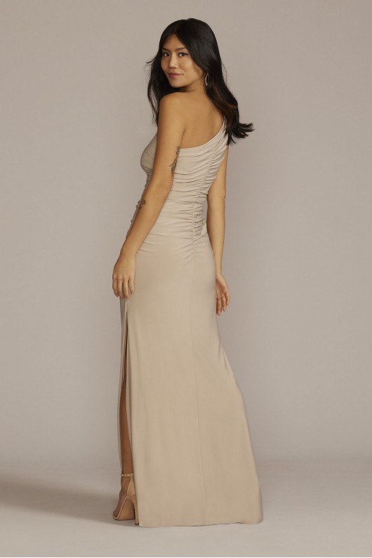 Ruched Jersey One-Shoulder Bridesmaid Dress David&#039;s Bridal F20543