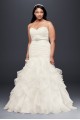 Ruffled Organza Plus Size Mermaid Wedding Dress  Collection 9WG3832